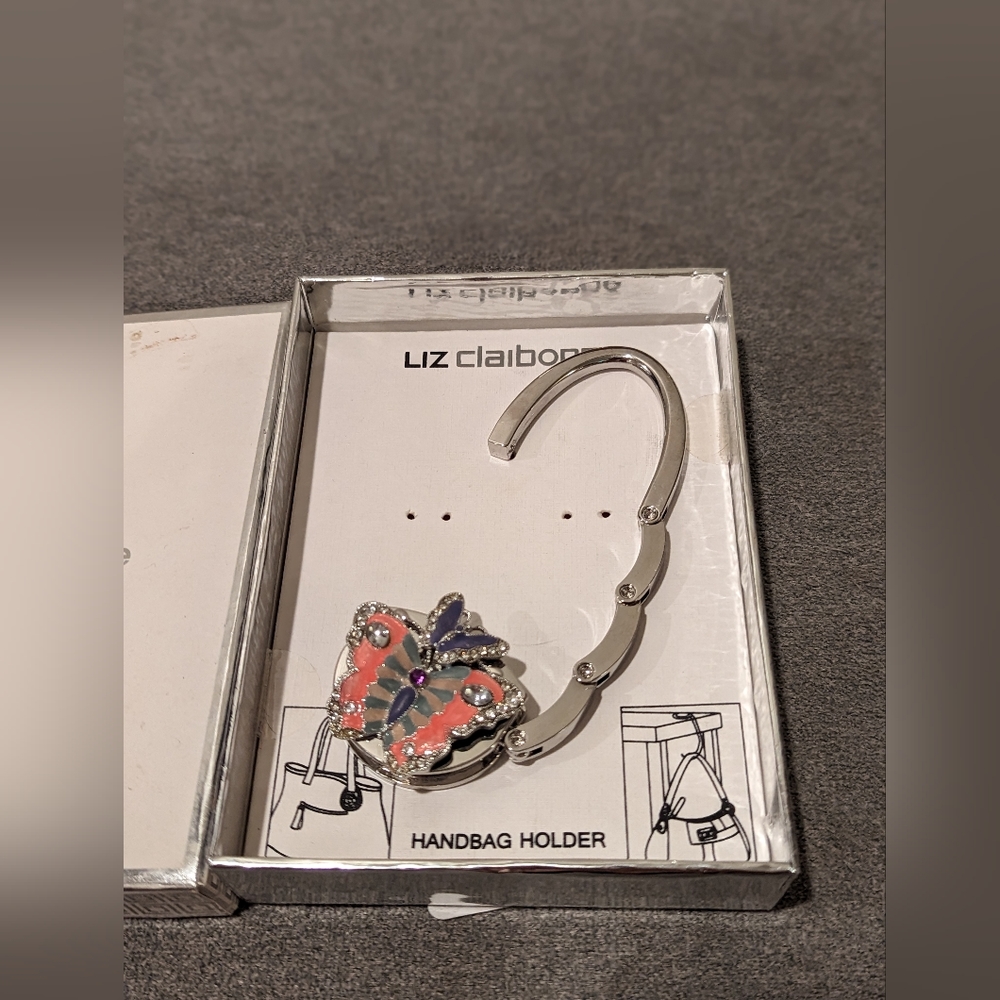 Liz Claiborne handbag holder - Butterfly with Rhinestone Accents